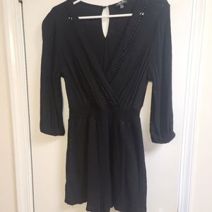 Lily Rose Black short Romper